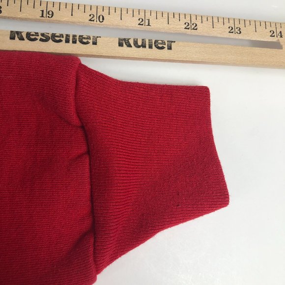 VTG Chicago Bulls World Champ Sweatshirt Adult Large Red Faded Big Logo Crewneck - Picture 12 of 16